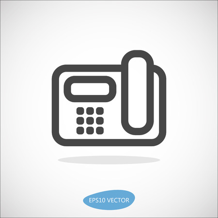 Phone icon - Isolated Illustration. Simplified line designのイラスト素材