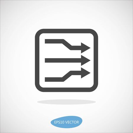 DSLAM Icon - Isolated Vector Illustration. Simplified line design. DSL, ADSL, VDSL technologies.のイラスト素材