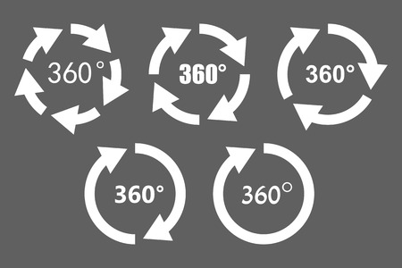 360 degree rotation iconsのイラスト素材