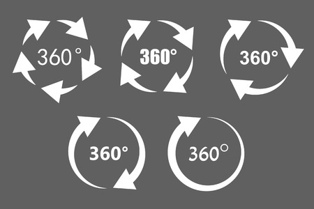 360 degree rotation iconsのイラスト素材
