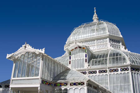 An ornate greenhouse in San Francisco, California.の写真素材