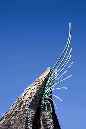 The top spire of a very unusual chapel in California.の写真素材