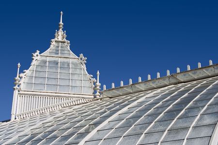 An ornate greenhouse in San Francisco, California.の写真素材