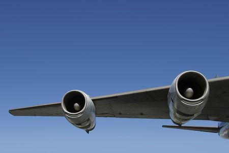 A section of a jumbo jet wing.の写真素材