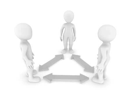 3d white people. Teamwork concept.の写真素材