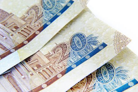 Kingdom of Bahrain currency close up
