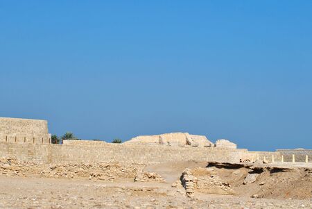 Bahrain National Fort view at Sunny dayの写真素材
