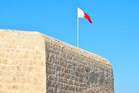 Bahrain National Fort view at Sunny dayの写真素材