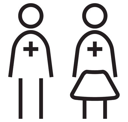 Doctors  Pictogram isolated white backgroundの写真素材