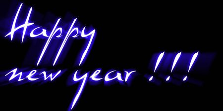 happy new year neon type