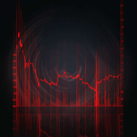 illustration of the red stock market chartの写真素材