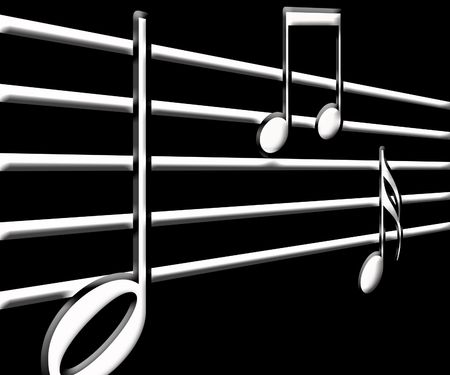 illustration of the musical signs on the blackの写真素材