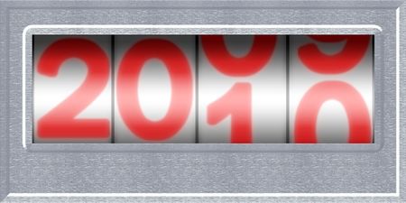 illustration of the mechanic calendar changing yearの写真素材