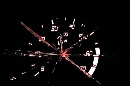 illustration of broken odometerの写真素材