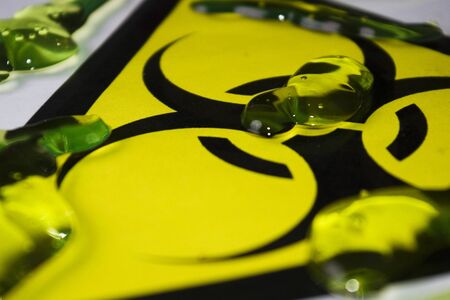 photo of the sign under biohazard substanceの写真素材