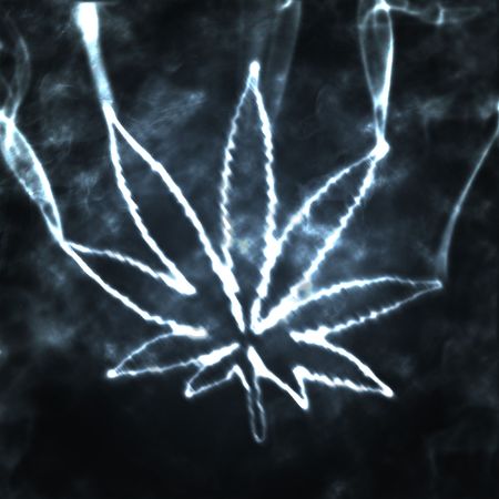 illustratian of the abstract smoking marijuanaの写真素材