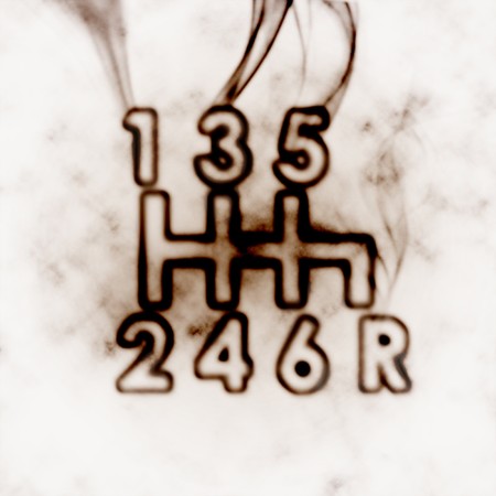 illustration of abstract gear shift in the smokeの写真素材