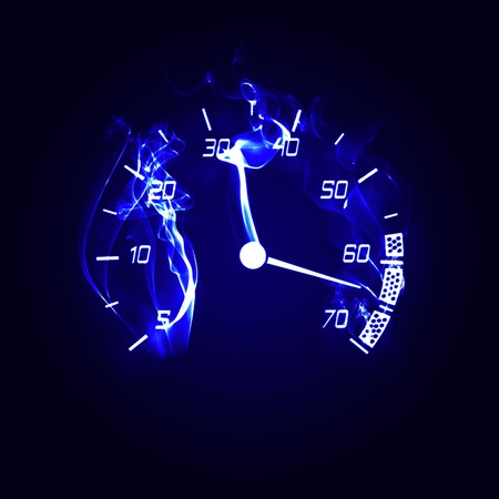 illustration of the odometer in the smokeの写真素材