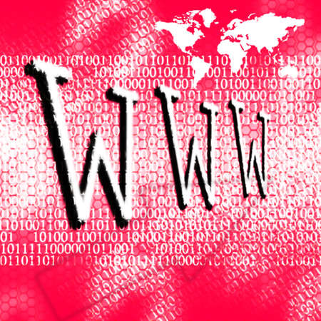 illustration of the www and binary codeの写真素材