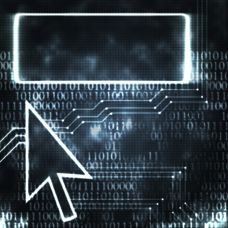 chipset computer arrow and screen abstract modern illustrationの写真素材