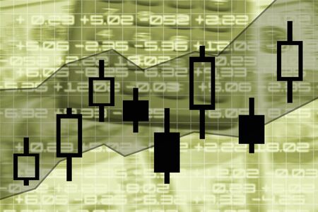 candle stick stock market exchange chart illustrationの写真素材