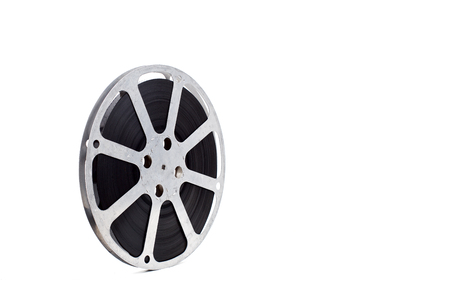 film reel on white backgroundの写真素材