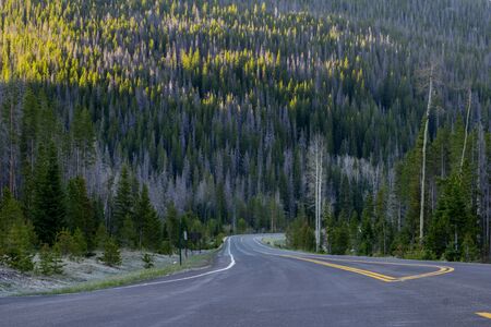 Near the Grand Lake Entrance of Rocky Mountain National Park.の写真素材