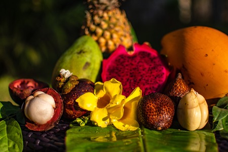Exotica asian fresh fruits of Bali Still Lifeの写真素材