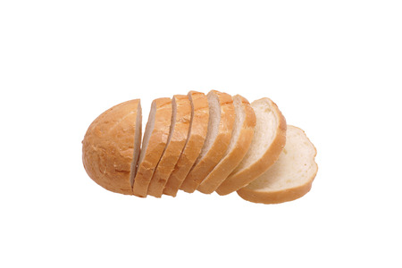 Sliced loaf of bread. Isolated on white.