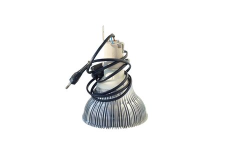 UV lamp for a plants with wire. Isolated on white.の写真素材