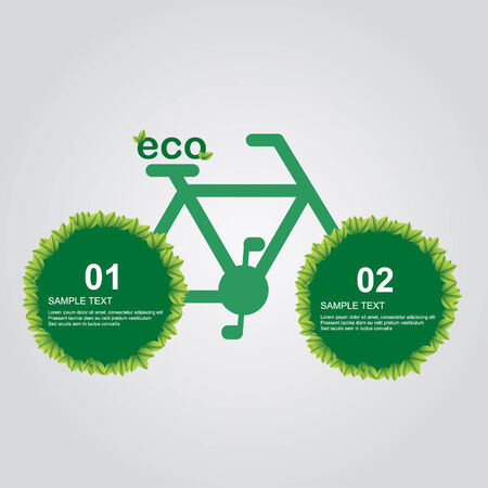 Green Eco Bicycle  Less Pollution  Save the Earthのイラスト素材