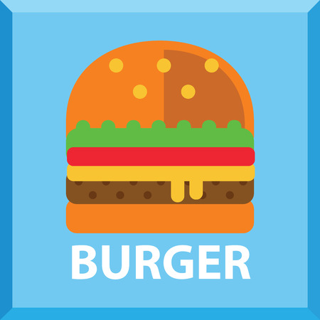 Hamburger sandwich filling fast foodのイラスト素材