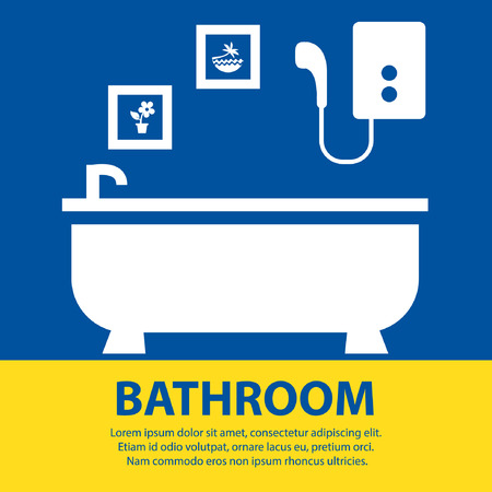 Bathroom with furnitureのイラスト素材