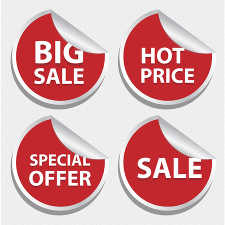 Red sale bubble tagsのイラスト素材