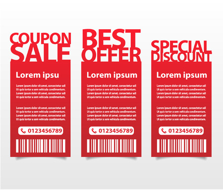 Promotions Vector, Couponのイラスト素材