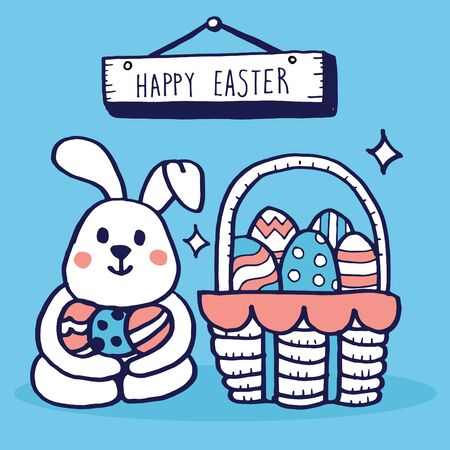 Easter Day,Happy Easter.Vector illustrationのイラスト素材