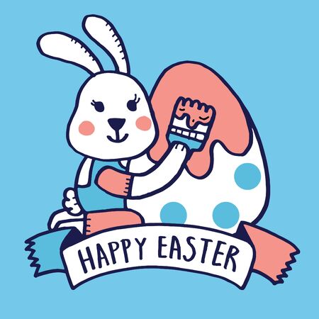 Easter Day,Happy Easter.Vector illustrationのイラスト素材