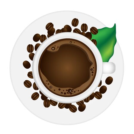 Cup of coffee. vector illustration.のイラスト素材