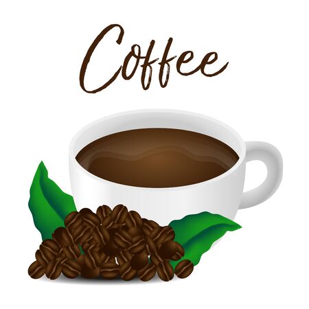Coffee beans.Vector illustrationのイラスト素材