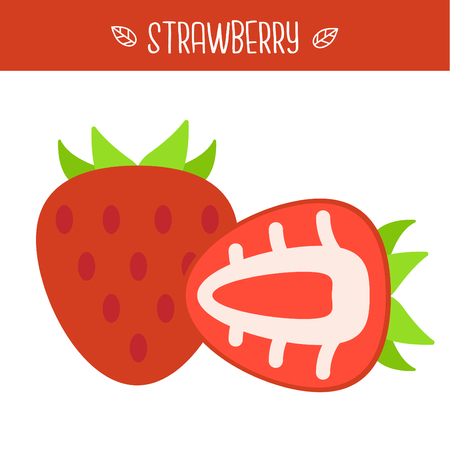 Strawberry Vector illustration.のイラスト素材