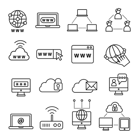 Internet icons.のイラスト素材
