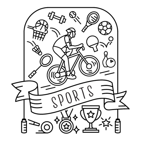 Set of sports icons. Vector illustrationのイラスト素材