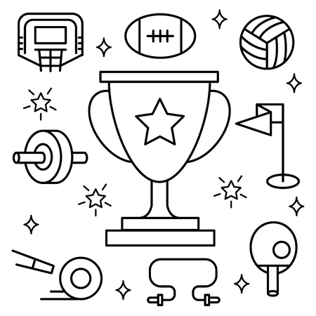 Set of sports icons. Vector illustrationのイラスト素材