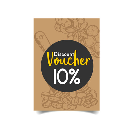 Discount Coupon design,Coffee coupon vector illustration.のイラスト素材