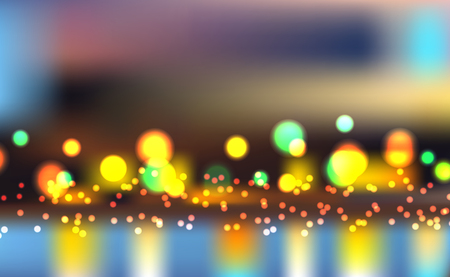 Bokeh lights background, Abstract blurred background- Illustrationのイラスト素材
