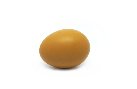 Egg on white background.の写真素材