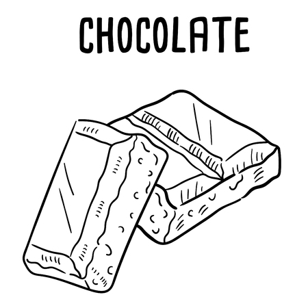 Hand drawn illustration of Chocolate.のイラスト素材