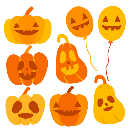 Cute cartoon Happy Halloween vector.のイラスト素材