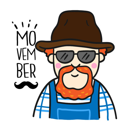 Movember's day Vector.のイラスト素材