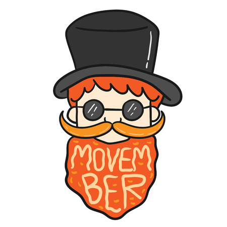 Movember's day Vector.のイラスト素材